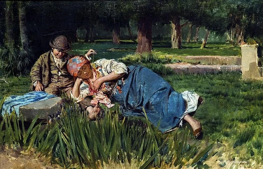 Bambini italiani a riposo